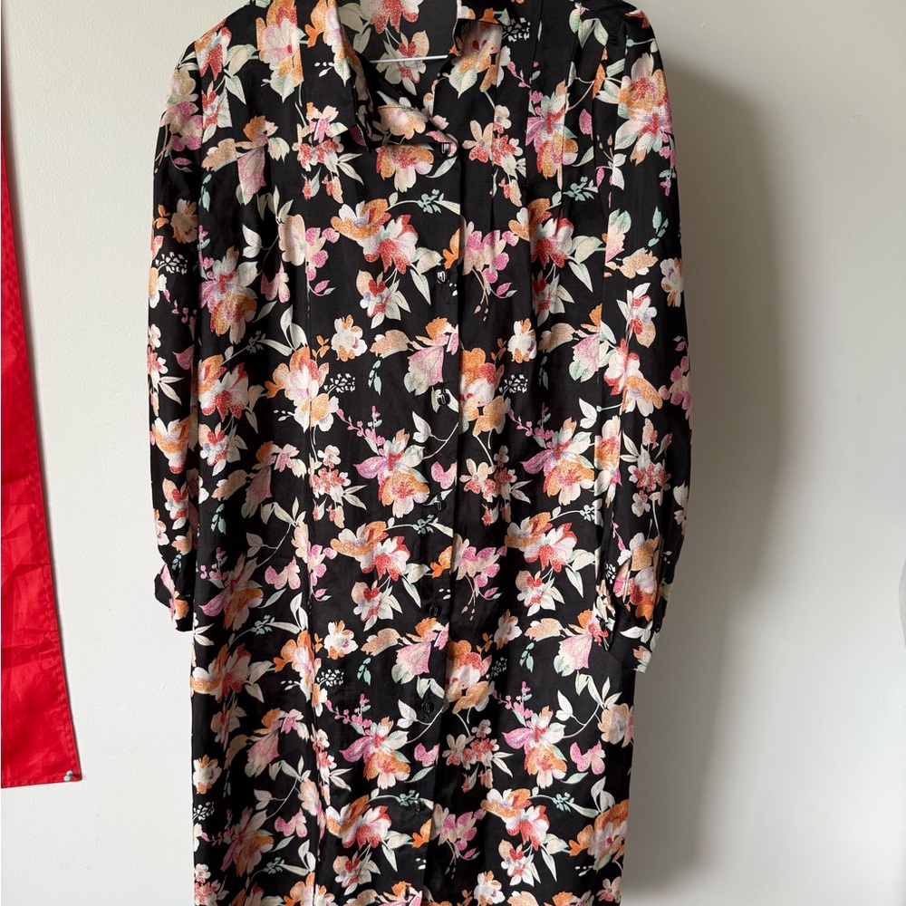 3 for $30 Vintage floral shift dress - Qipao style with Mandarin collar